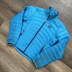 Patagonia Women's Down Sweater Sz M 84682 Blue Gorpcore READ